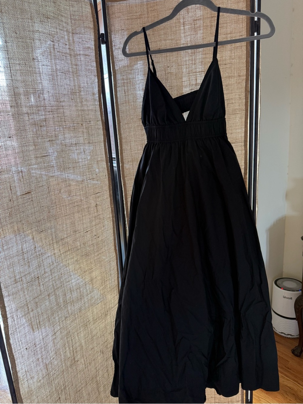 Aritzia Encourage Poplin Black Midi Skirt Dress - Picture 9 of 11